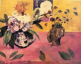 Japanese Canvas Paintings - Still-Life with Japanese Woodcut